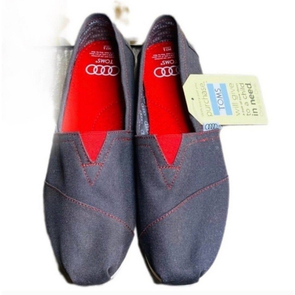Toms Men Classic Audi Ash Size 7.5 Limited Edition Gray(Ash) Flat Shoes NEW